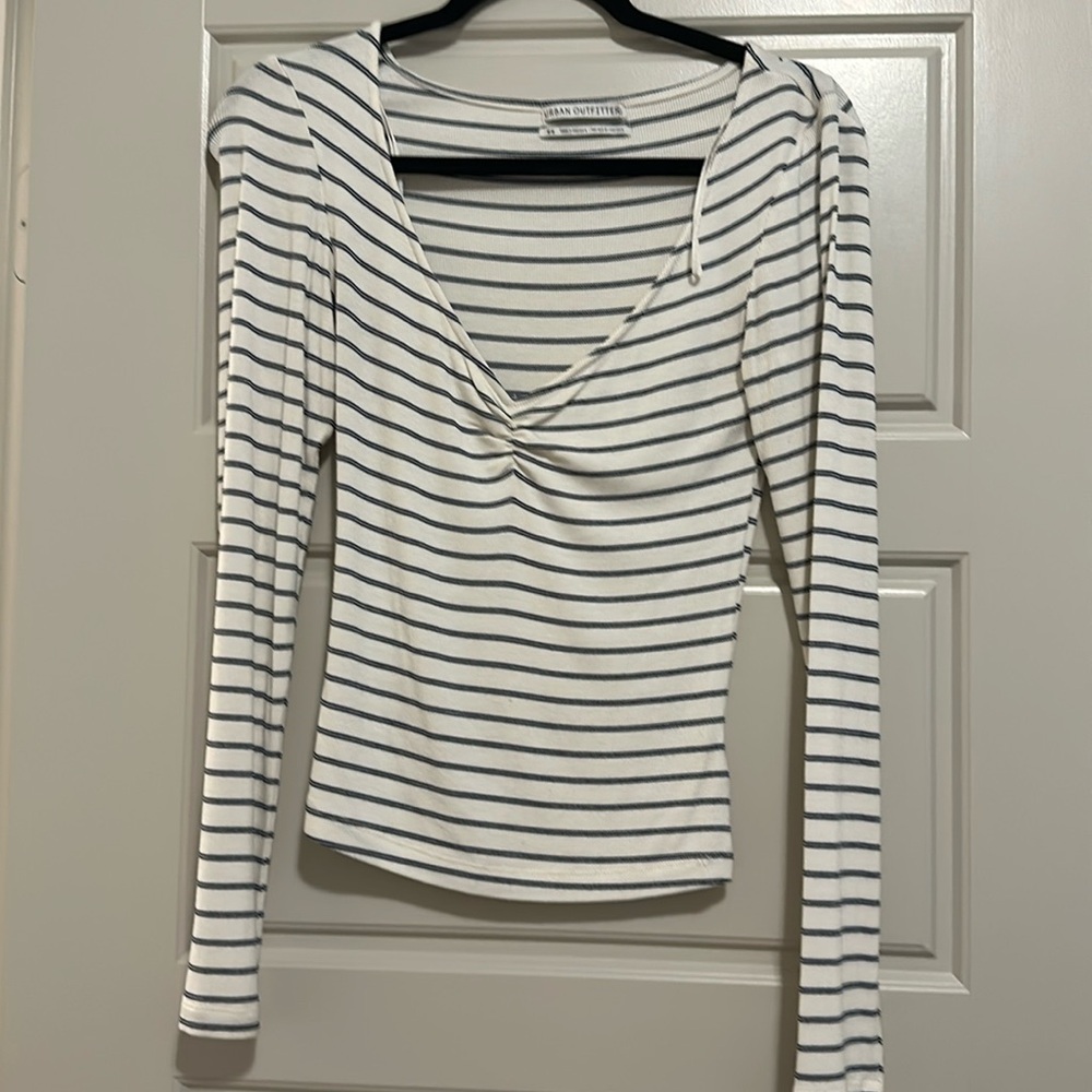 Blue and white striped long sleeve Urban Outfitters top in size medium.